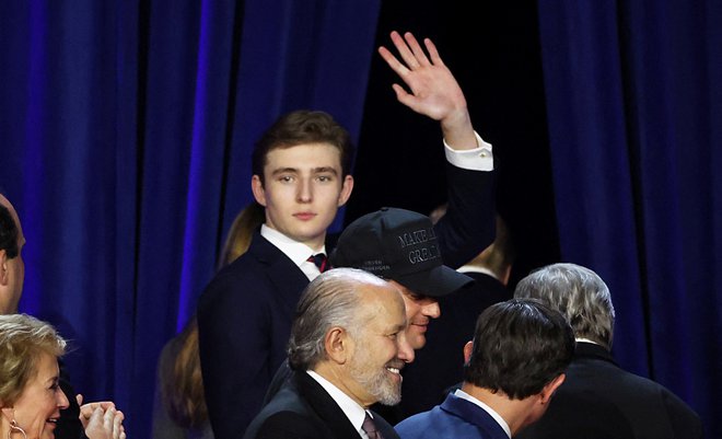 Barron Trump je navdušen nad evropskim nogometom. FOTO: Brendan Mcdermid/Reuters