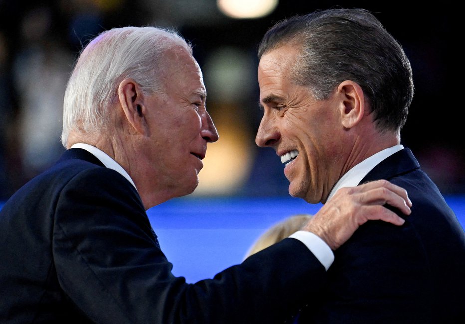 Fotografija: Joe Biden in Hunter Biden. FOTO: Craig Hudson Reuters