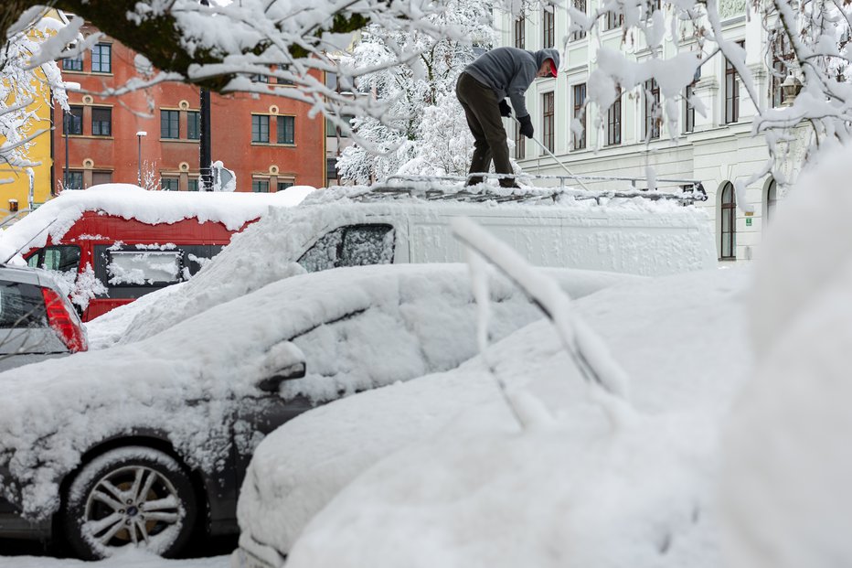 Fotografija: Prihaja nova pošiljka snega. FOTO: Voranc Vogel