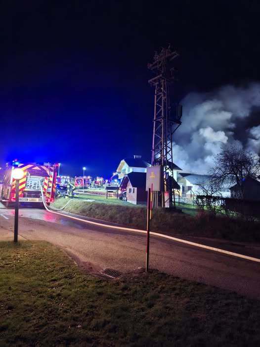 Zagorelo je v Žlebah. FOTO: Pgd Zgornje PirniČe