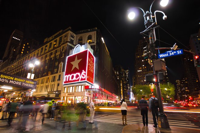 Največja veleblagovnica v New Yorku je Macy's na 34. ulici. FOTO: Depositphotos