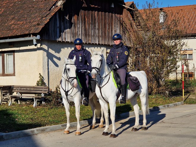 Da je bilo vse, kot mora biti, sta nad varnostjo bdela tudi policista konjenika.