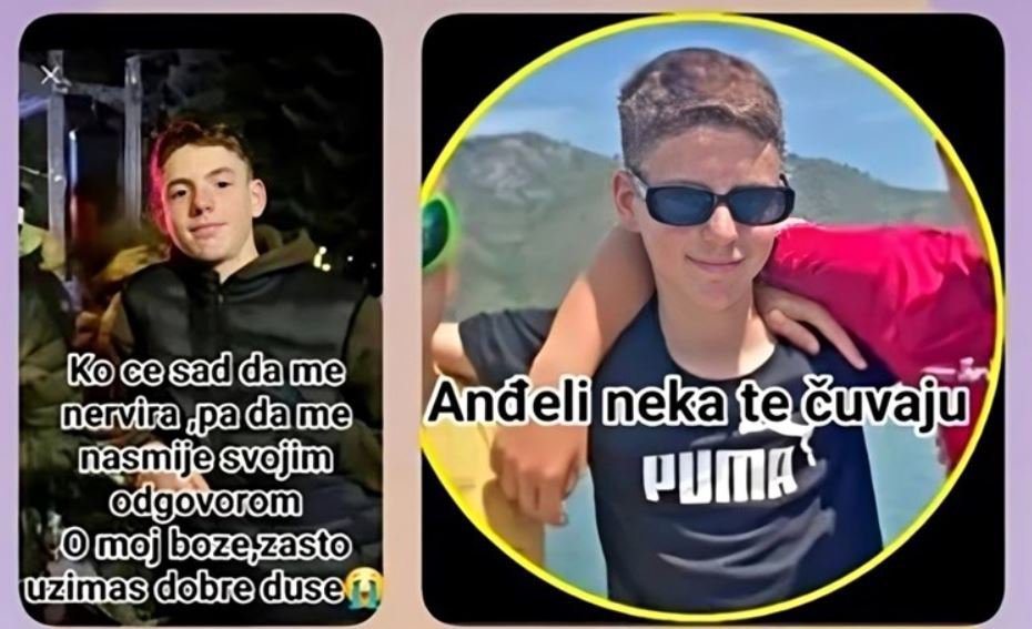 Fotografija: Ena od 12 žrtev Ace Martinovića, ki je včeraj na Cetinju izvedel masaker, je tudi deček M.V. (13). FOTO: Facebook