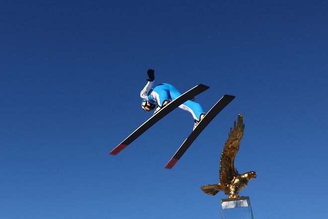 Žiga Jelar je po več kot letu dni spet skočil do točk za svetovni pokal. FOTO: Lisi Niesner/Reuters