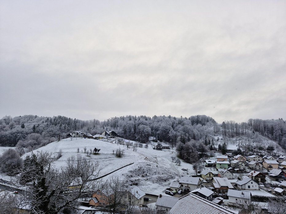 Fotografija: Sneg, 10. januar, Šentjur. FOTO: Be. B.