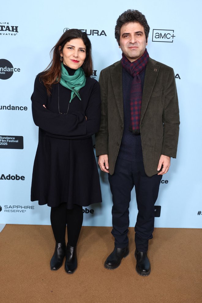 Sara Khaki in Mohammad Reza Eyni na premieri filma Cutting Through Rocks FOTO: Cindy Ord/Getty Images Via Afp