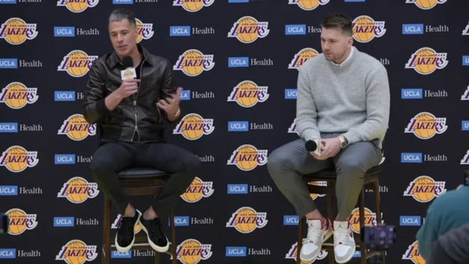 Luka Dončić na prvi uvodni tiskovni konferenci. FOTO: YouTube, zaslonski posnetek
